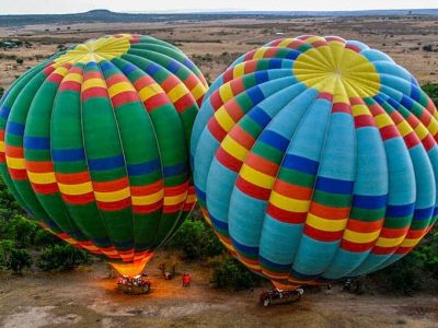 Hot air balloon safari over Maasai Mara