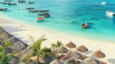 Zanzibar beach with turquoise waters and white sand – top East Africa adventure travel destination