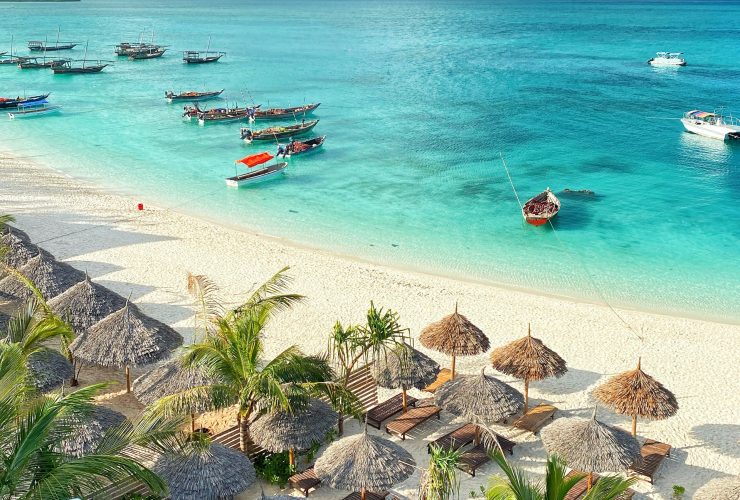 Zanzibar beach with turquoise waters and white sand – top East Africa adventure travel destination