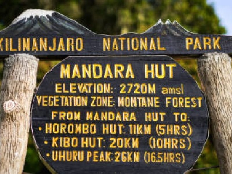 Typical Marangu Route sleeping huts on Mount Kilimanjaro