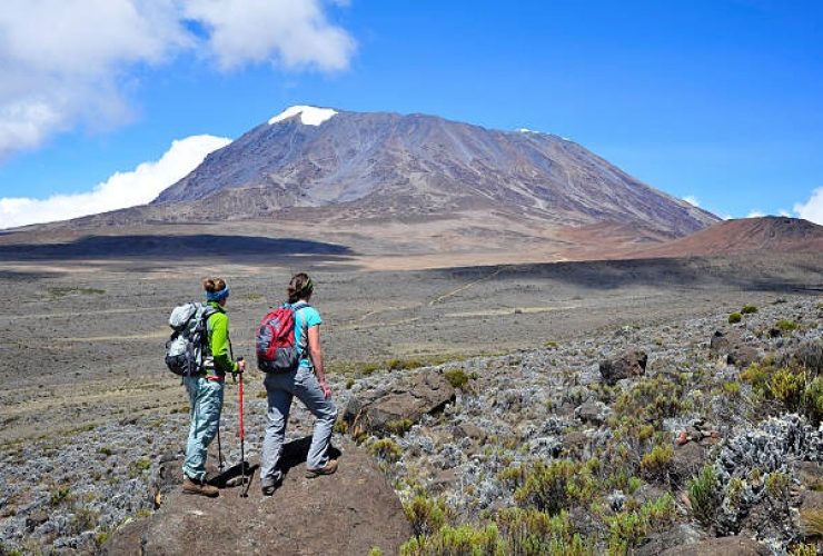 Shira Plateau views during the Mount Kilimanjaro Lemosho Route climb.