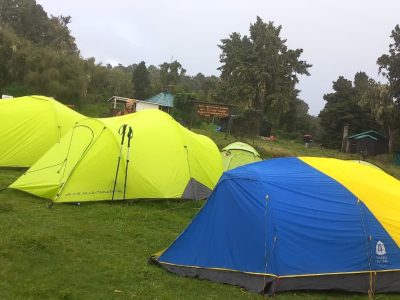 sleeping tents in the mt. kenya national park