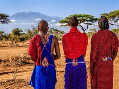 maasai warriors seen in the cultural visits in their village